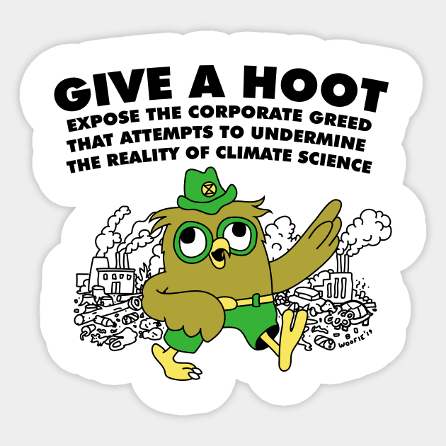 GIVE A HOOT Sticker by WOOFIE